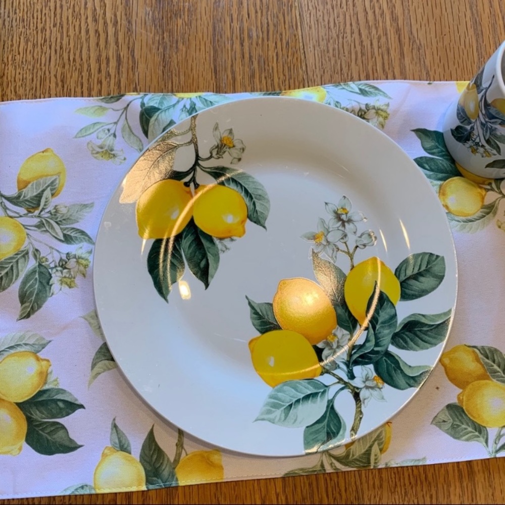 LEMON DINNER PLATES I 4 Lemon Dinner Plates